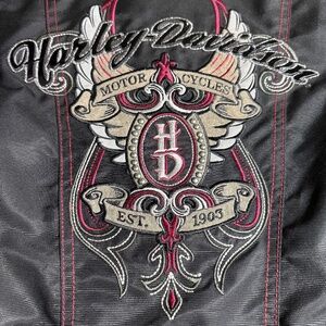 Harley-Davidson Black with Pink trim Riding Jacket size 1W